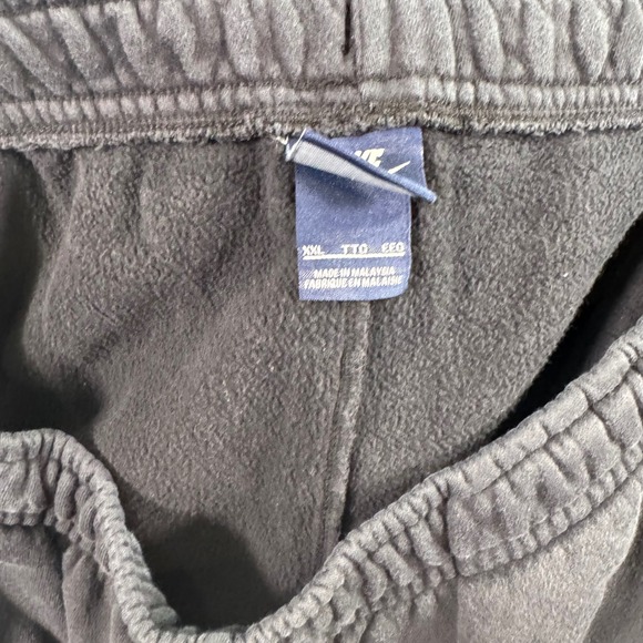 VTG Nike Club Fleece Cargo Sweatpants Mens XXL Black Baggy Jogger Y2K Streetwear - Picture 10 of 14